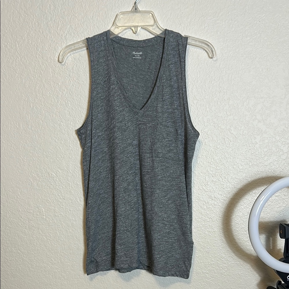 Madewell Gray Sleeveless Tank Top